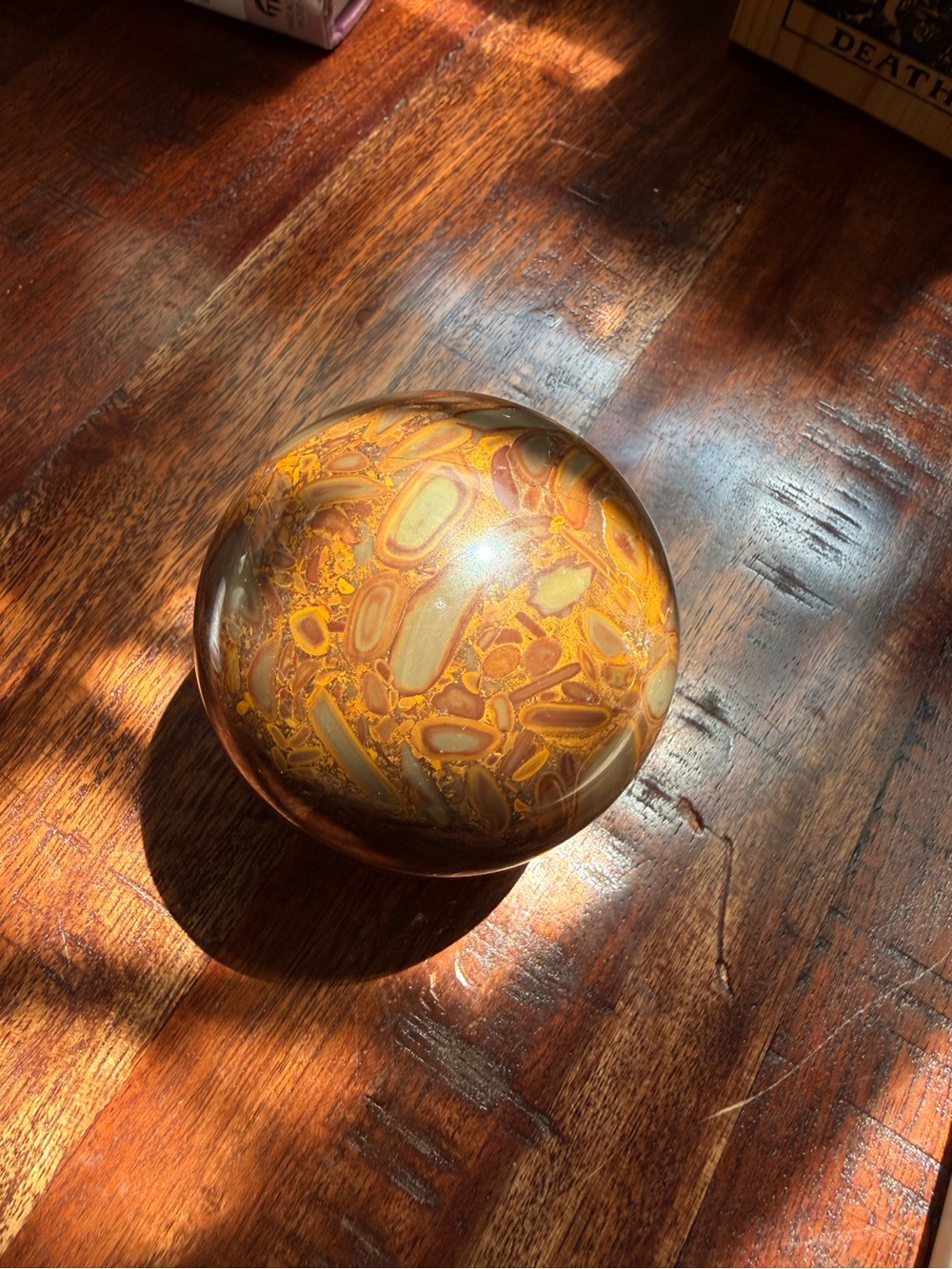 ✨ Bamboo Jasper Sphere • 438 g • 68.7 mm